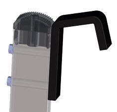 Produktbild ZARGES Auflegehaken Z600, für flache Auflage 200 mm