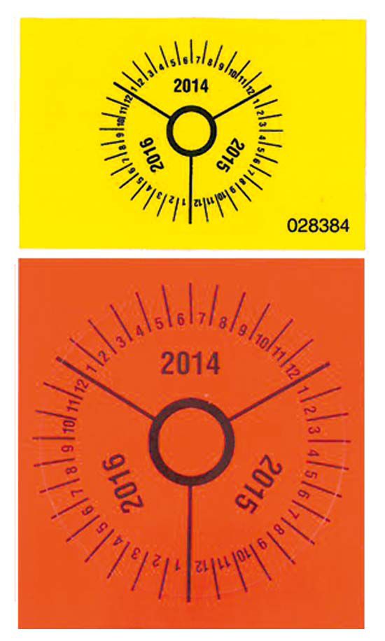 Produktbild Zarges Prüfplakette Rot