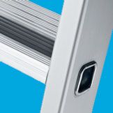 Produktbild ZARGES Leichtmetall-Stehleiter, geb., SaferStep, eloxiert, 8Sprossen, Länge 2,88m Z600 bild 3