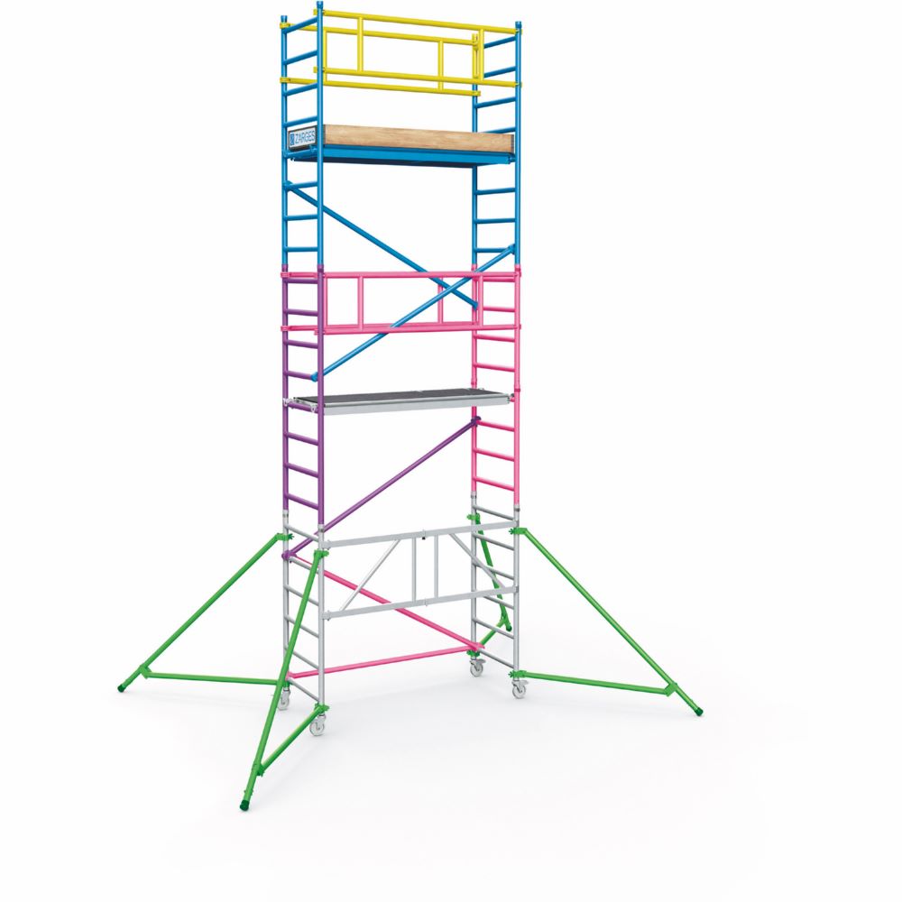 Produktbild Zarges 1 m Aufstockpaket 1T rosa Paket für Gerüste