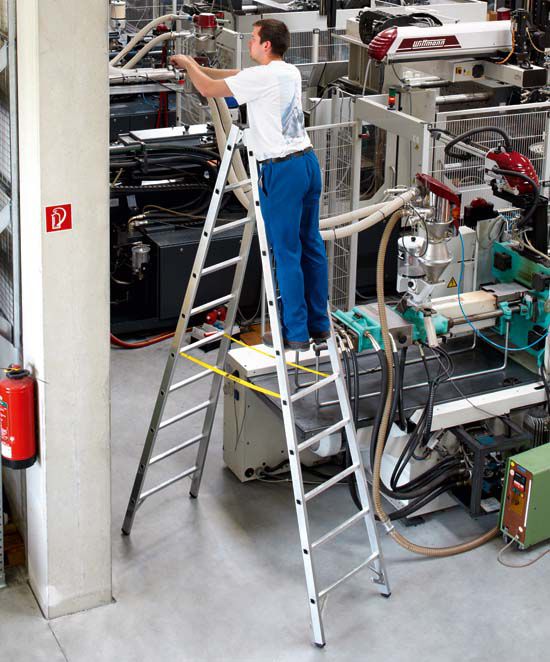 Produktbild Zarges Coni B Leichtmetall Stehleiter 2 x 4 Sprossen bild 2