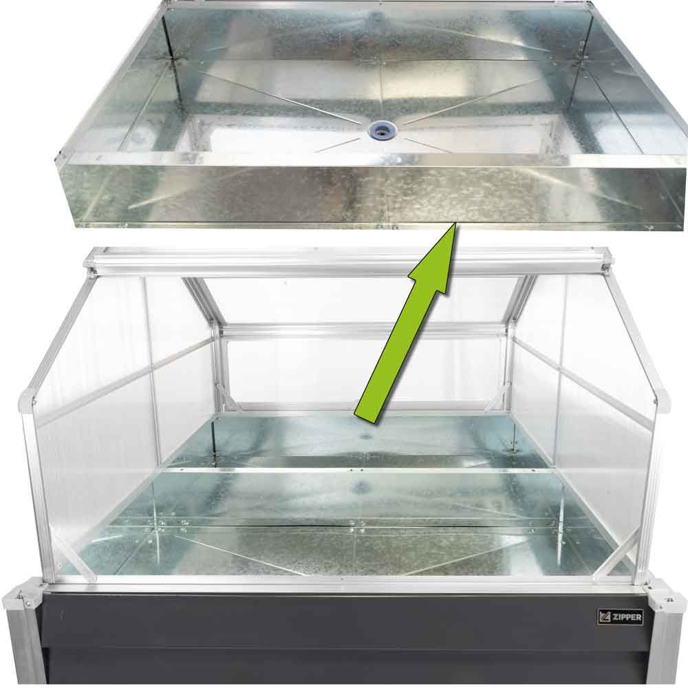 Produktbild Zipper Balkon Gewächshaus mit 2 Pflanzenschalen je 120 Liter bild 4