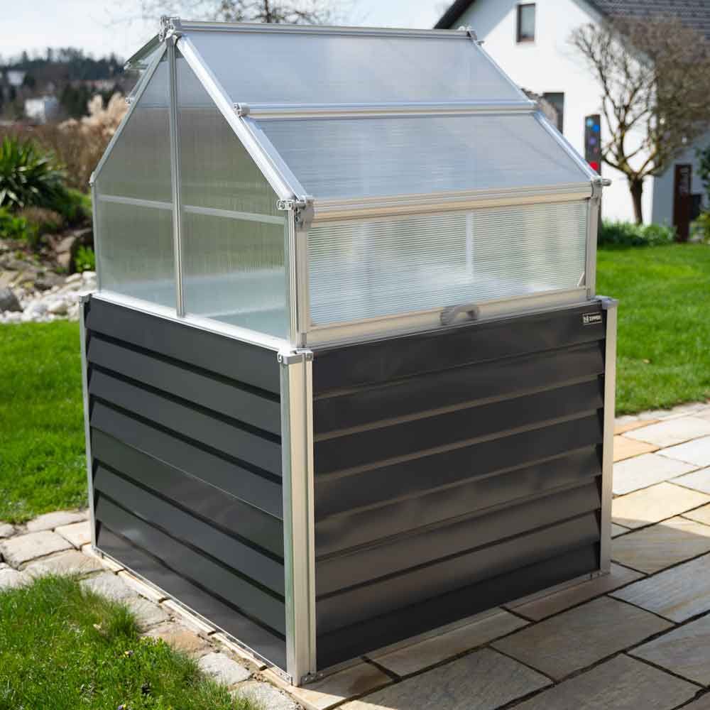 Produktbild Zipper Balkon Gewächshaus mit 2 Pflanzenschalen je 120 Liter bild 5
