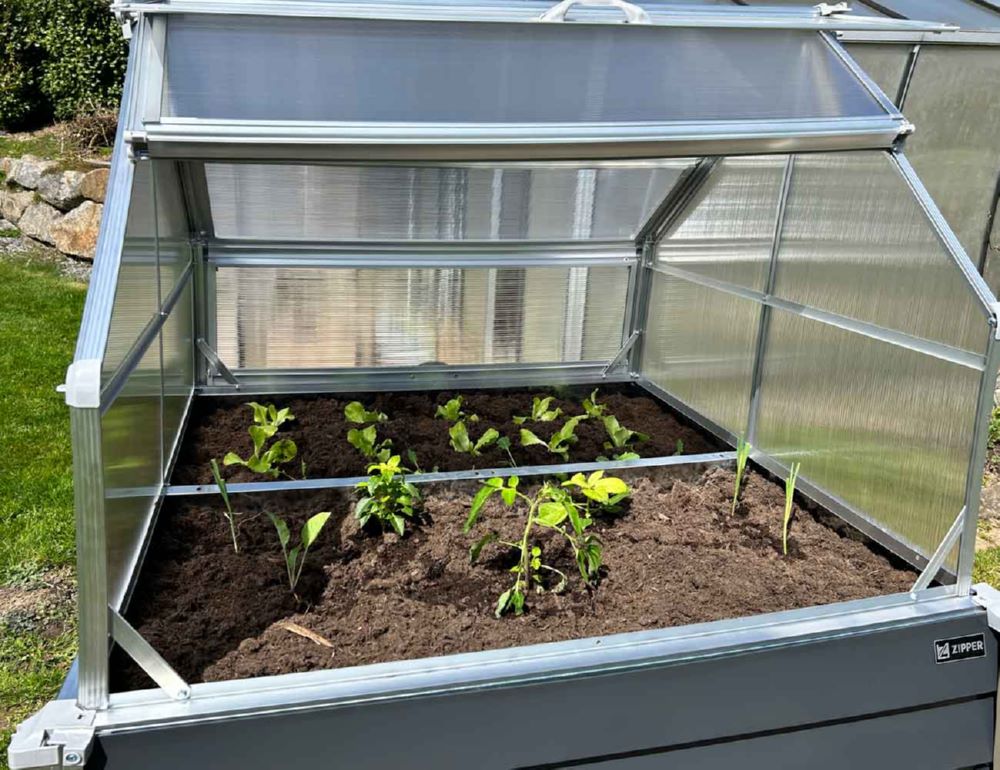 Produktbild Zipper Balkon Gewächshaus mit 2 Pflanzenschalen je 120 Liter bild 8