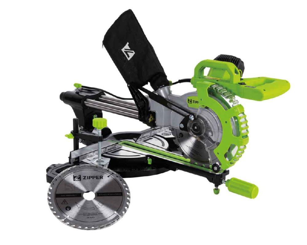 Produktbild Zipper Kappsäge elektrisch mit Laser und 2 Sägeblätter 210 mm bild 3