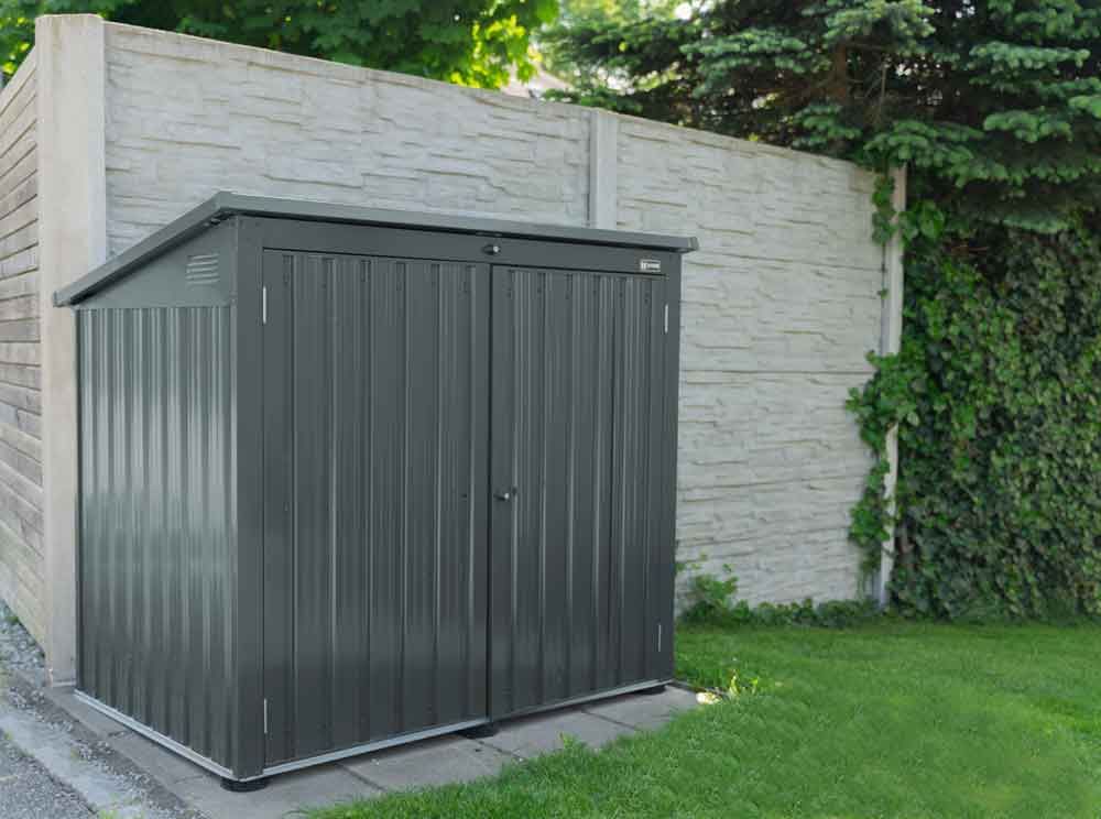 Produktbild Zipper Metall Mülltonnen Box 2 x 240 Liter mit Deckel bild 6