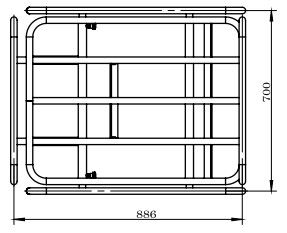Produktbild Zipper Transportrahmen für elektrischen Schubkarren 1140 x 1060 x 200 mm bild 2